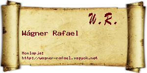 Wágner Rafael névjegykártya